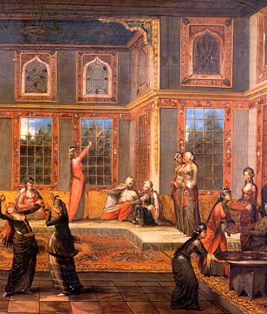 Jean-Baptiste Van Mour Harem scene with the Sultan china oil painting image